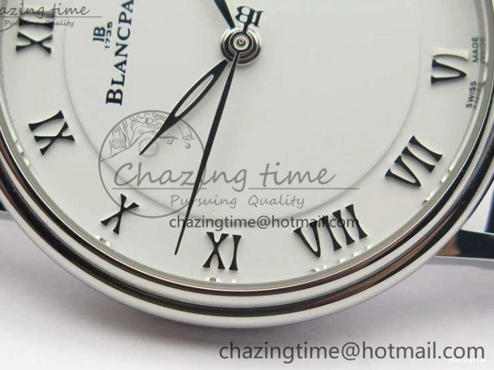 0519 Villeret 6651 SS ZF 1:1 Best Edition White Dial On Black Leather Strap A Practical 8098